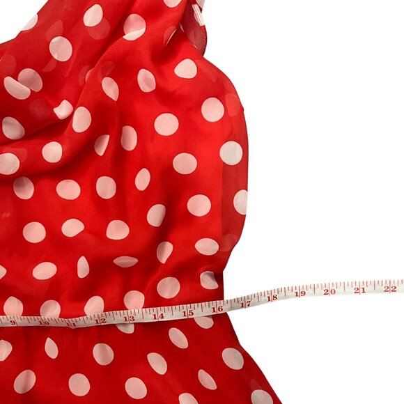 Ronni Nicole Red Polka Dot Dress Women’s Size 12 Vintage Style Pin Up Retro - Picture 9 of 13